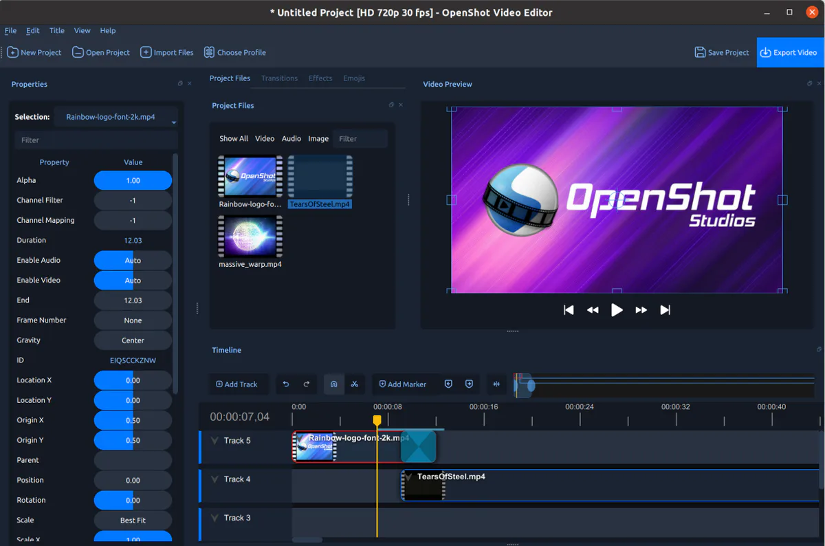 openshot video editor for windows