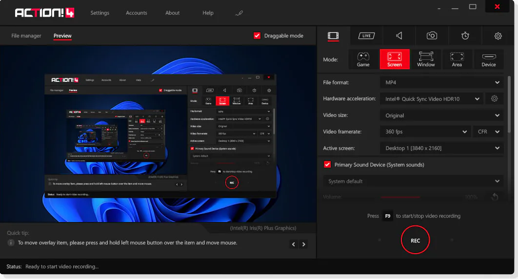 Mirillis Action Download