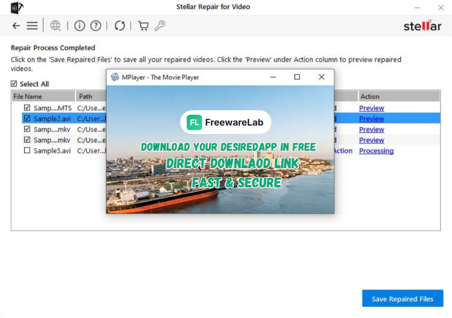 stellar repair for video download