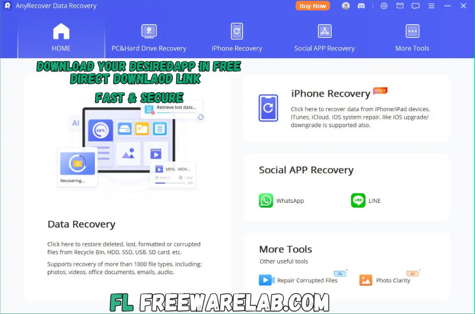 AnyRecover for windows