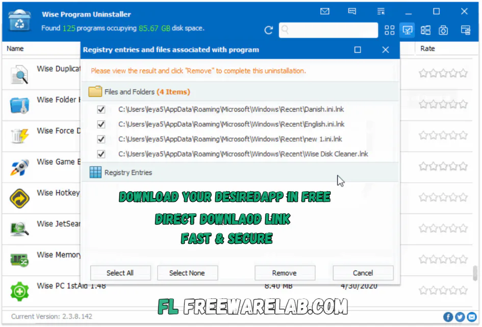Wise Program Uninstaller