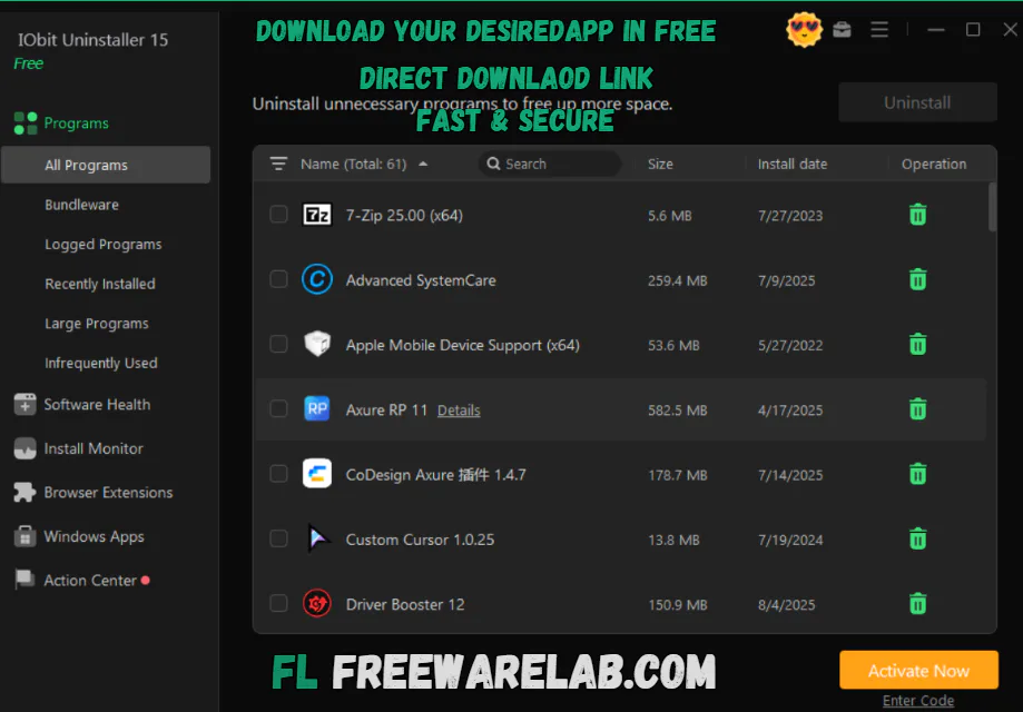 IObit Uninstaller Pro for windows