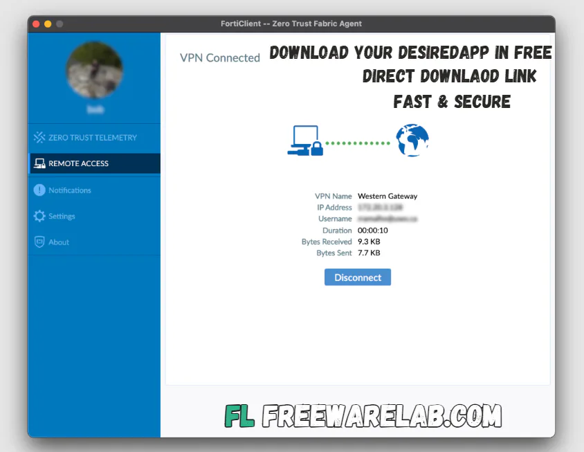 FortiClient VPN for Windows