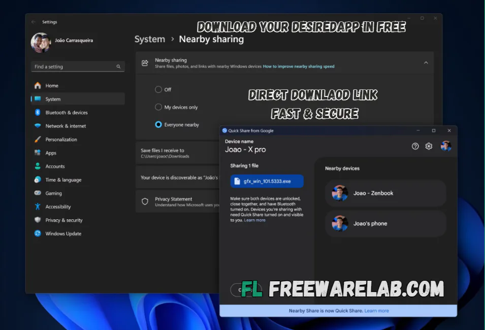 QuickShare for windows