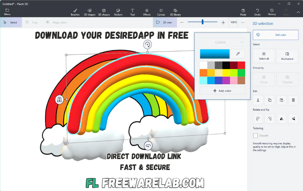 Microsoft Paint 3D for windows
