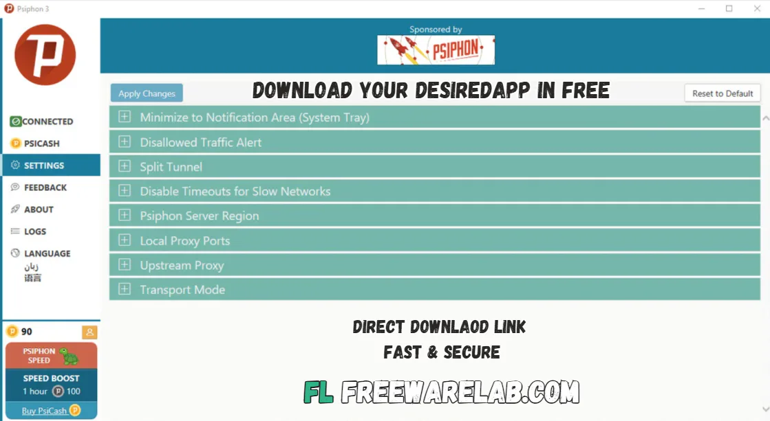 Psiphon VPN for windows