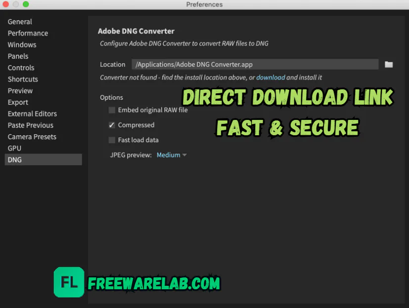 Adobe DNG Converter Free