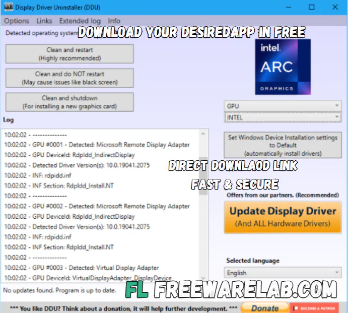 Display Driver Uninstaller free