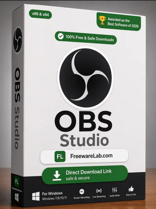 OBS Studio Download 32.1.2 for Windows (2026) - Free download for Windows