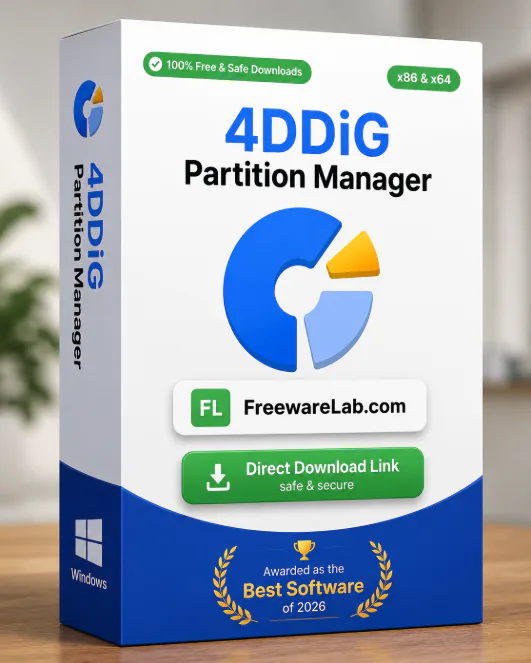 4DDiG Partition Manager 4.1.0.22 for Windows (2026) - Free download for Windows